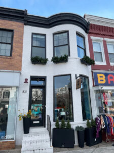 Local boutique storefront in Baltimore Maryland as a sober-friendly activity destination