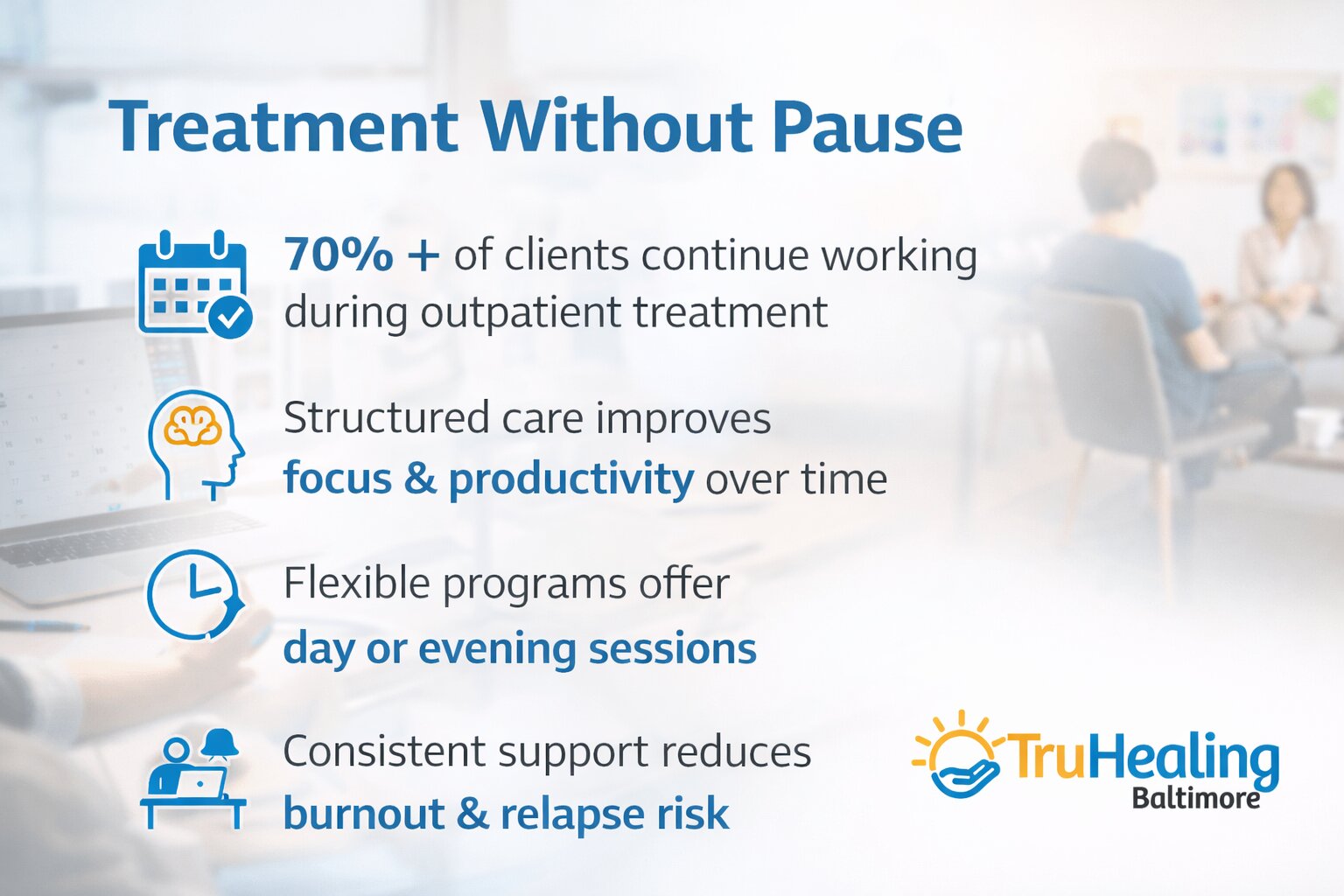 Outpatient treatment statistics infographic